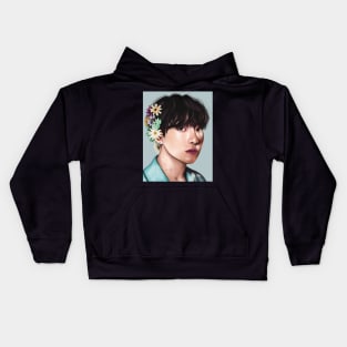 jungkook flower boy Kids Hoodie